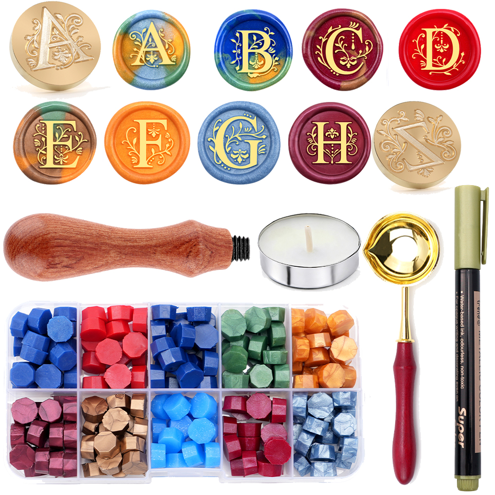 مجموعة أختام شمعية للحروف الأب - مراجعة Wax Seal Letter Kit وسعره