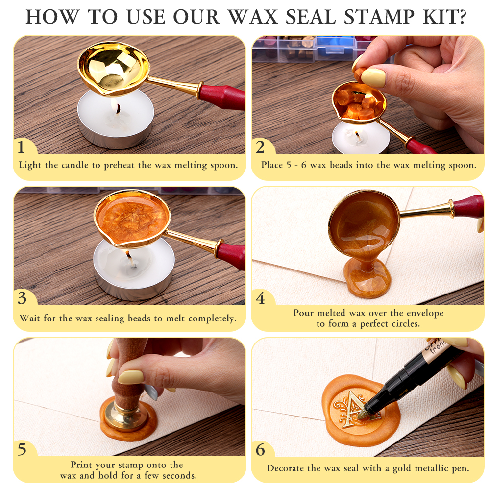 مجموعة أختام شمعية للحروف الأب - مراجعة Wax Seal Letter Kit وسعره