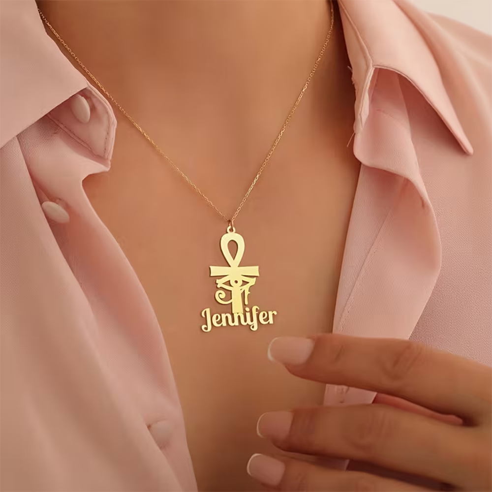اسم مخصص قلادة المصري عنخ موضة - مراجعة Name Necklace Custom وسعره