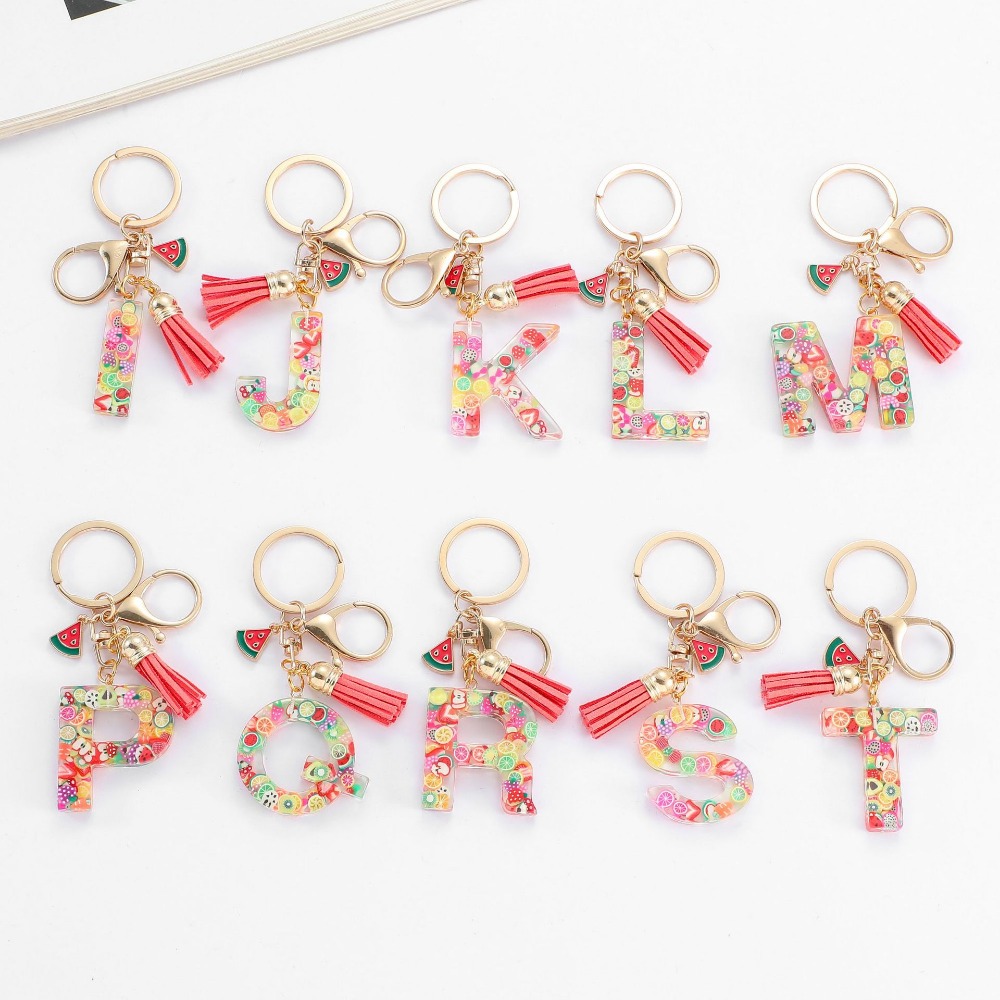 شخصية A-Z حلقة رئيسية مشبك سلا - مراجعة Monogram Keychain Leather وسعره