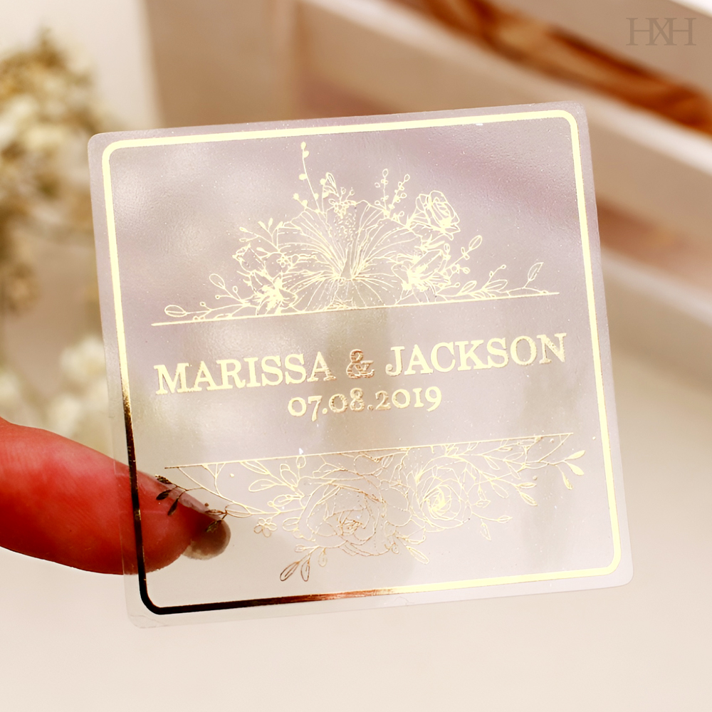 50 ورقة من ملصقات الزفاف المخص - مراجعة Personalised Candle Label وسعره