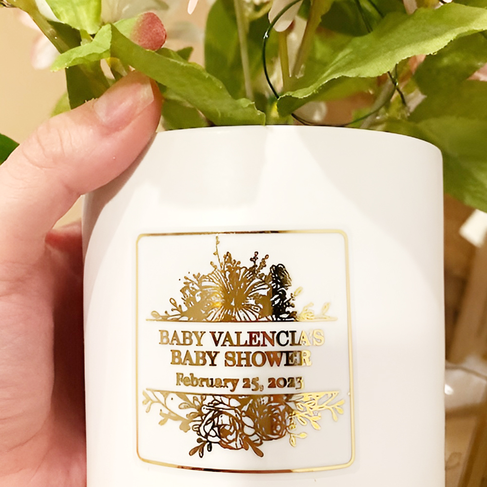 50 ورقة من ملصقات الزفاف المخص - مراجعة Personalised Candle Label وسعره