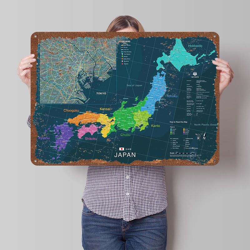 خريطة اليابان وطوكيو ملصق مخصص - مراجعة Custom Map Poster وسعره