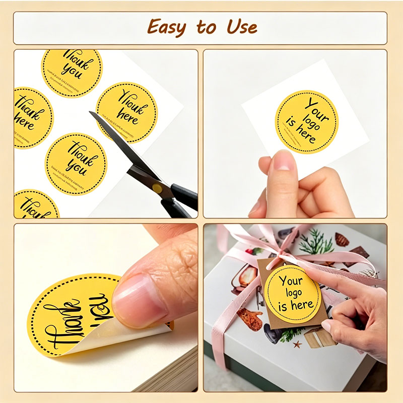 ملصقات دائرية مخصصة بشعارك واس - مراجعة Personalized Name Box وسعره
