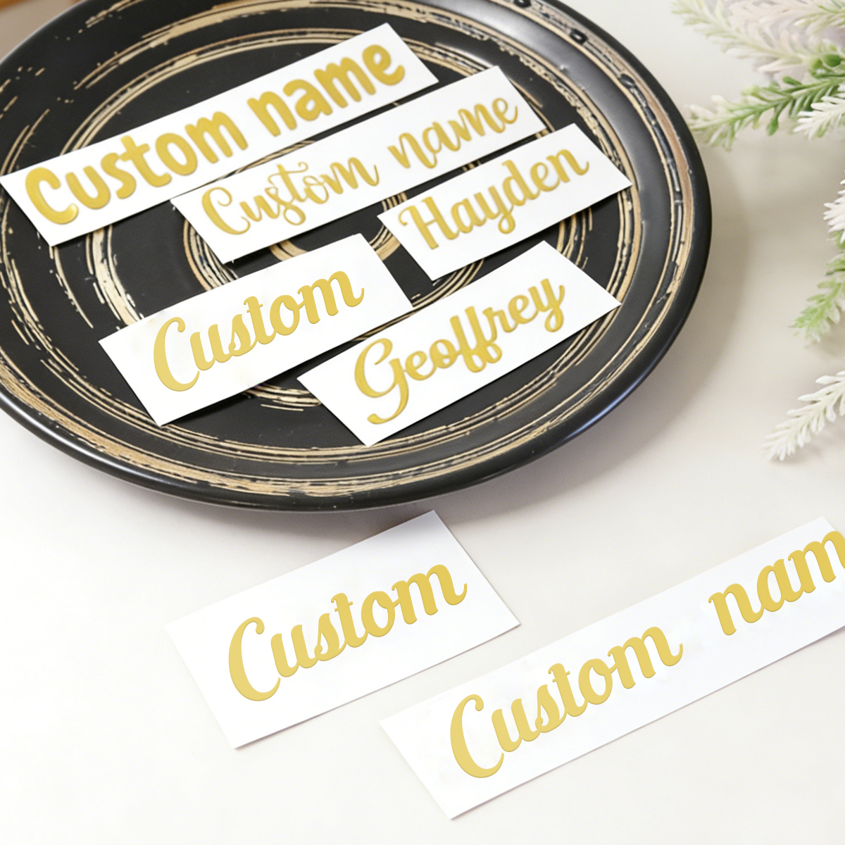 ملصقات أسماء مخصصة، ملصقات ذهب - مراجعة Personalised Candle Label وسعره