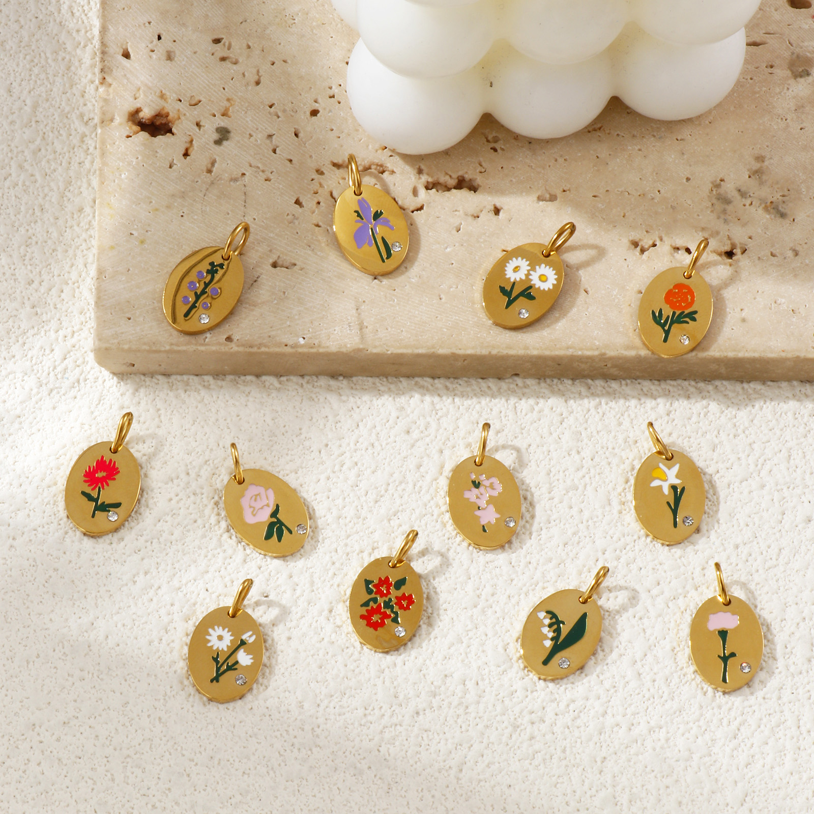 1 قطعة 304 الفولاذ المقاوم للص - مراجعة Birth Flower Necklace وسعره