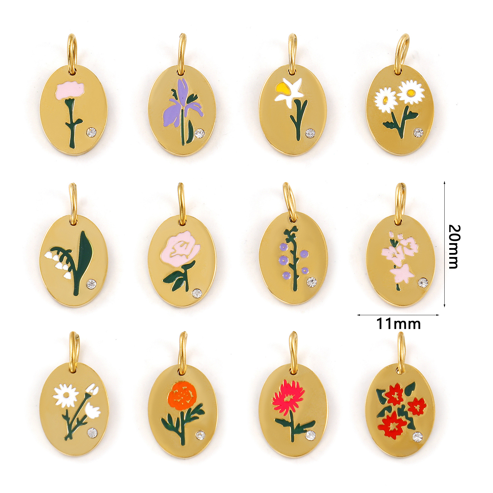 1 قطعة 304 الفولاذ المقاوم للص - مراجعة Birth Flower Necklace وسعره